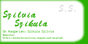 szilvia szikula business card